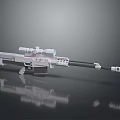 High Precision Modern Sniper Rifle With Tactical Scope Long Barrel And Metal Stock 3d model