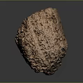 Natural Stone Wood Decorative Object With Porous Texture And Brown Rough Surface