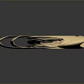 Golden Spiral Abstract Sculpture With Twisted Design And Modern Art Style