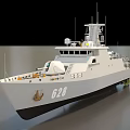 Cruise ship frigate warship destroyer warship missile ship low face number low model simple model game film and television class super realistic 3d model