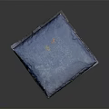 Old Weathered Square Container With Blue Top White Peeling Paint And Rust