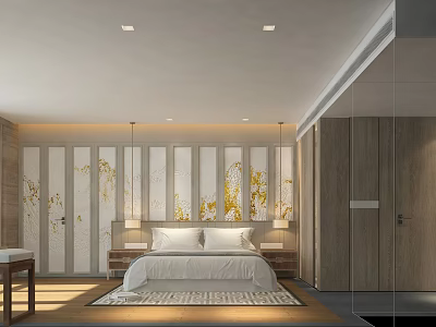 New Chinese Room Hotel Room Big Bed Room 3d model New Chinese Room Hotel Room Big Bed Room 3d model