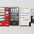Commercial Equipment Various Vending Machines Red Black White For Beverages Snacks Retail Use