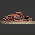 Organic Dried Tomatoes on Wooden Plate for Healthy Snacking