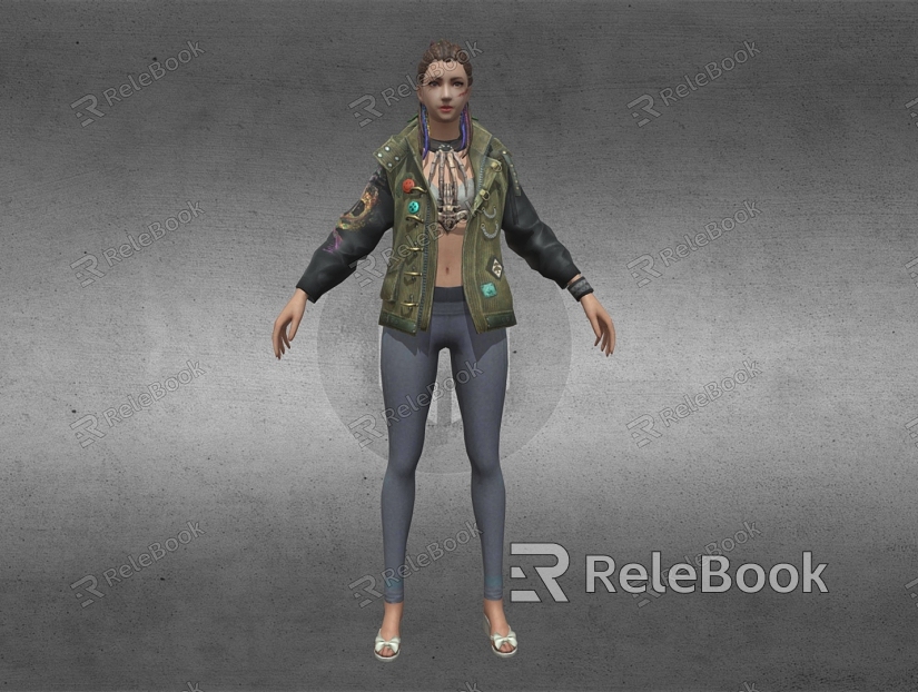 Cool lady female soldier handsome lady model