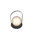 Modern Spherical Lamp With Metal Frame And Black Base For Home Lighting 3d model