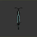 Light Blue Modern Bicycle With Black Seat Rear Rack And Sleek Design