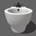 White Wall Mounted Toilet With Black Flushing Mechanism And Simple Design