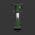 Green Industrial Drill Press With Stable Base And Adjustable Worktable
