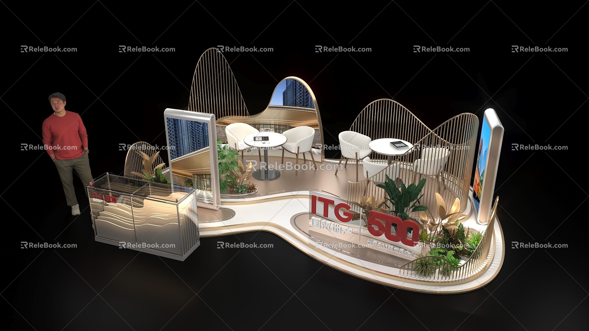 City Exhibition Hall Art Small Booth Space Design Meichen Design Space Display Exhibition Dance Beauty Photo Photo Device Art 3d model