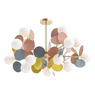 Color Chandelier Skateboard Chandelier Ball Chandelier Art Chandelier Multi-head 3d model