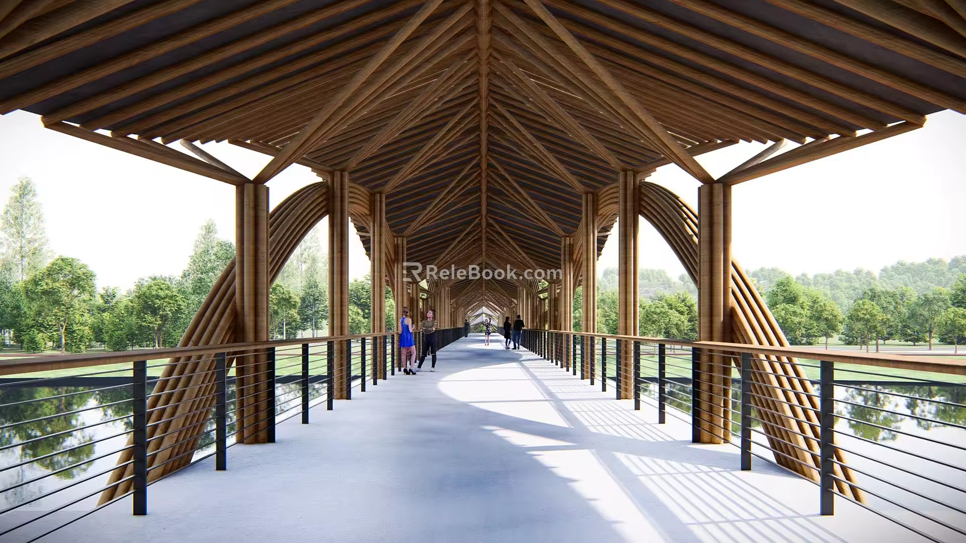 New Chinese-style Bridge Landscape Bridge 3d model