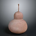 Round Light Brown Speckled Gourd Fruit With Small Stem On Top