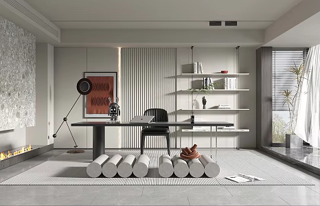 Modern study 3d model
