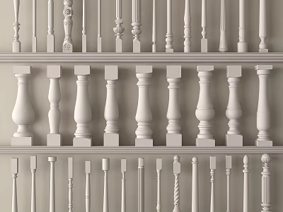 European style column Roman column Gypsum column Gypsum line European style building component 3d model