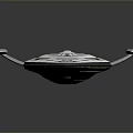 Futuristic Sci Fi Spaceship With Sleek Design And Glowing Colorful Thrusters