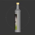Elegant Wine Bottle and Glasses with Coco Fizz Label on Black Background