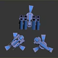 laser tower turret turntable sci-fi tower defense game tower defense sci-fi turret game turret game turret 3d model
