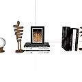 Modern ornaments combination decorations 3d model