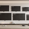 LCD TV Wall-mounted TV Large screen TV 3d model