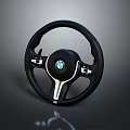 Premium BMW Car Steering Wheel With Leather Grip And Silver Accents