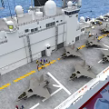 modern aircraft carrier 3d model