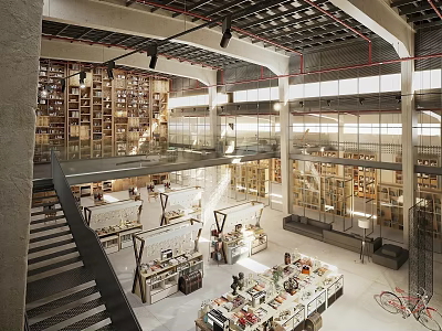 Book Art Exhibition Space With Creative Book Displays And Artistic Design Elements 3d model