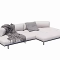 Modern Multiplayer Sofa Curved Sofa Shaped Sofa Leather Sofa 3d model