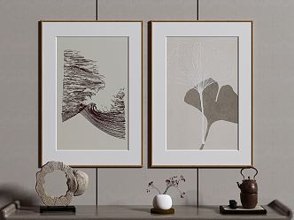 New Chinese Decorative Painting Hanging Painting 3d model