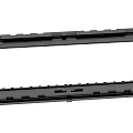 Black Metal Slotted Frame With Multiple Holes For Industrial Mechanical Applications