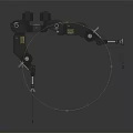 Industrial Robotic Arm Mechanical Structure Featuring Metal Joints And Precision Components