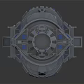 Futuristic Spacecraft Engine Structure With Intricate Metallic Components For Space Exploration 3d model