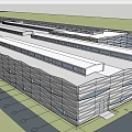 Modern Multi story School Building Architectural Design With Flat Roof And Large Windows