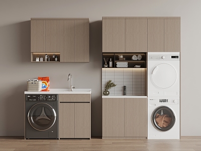 Modern washing machine cabinet model