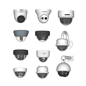 Modern camera security surveillance camera combination security surveillance 3d model