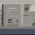 Modern Beauty Hair Salon Interior With Arched Doorways Soft Lighting And Plant Decor