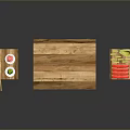 Neat Dining Table Arrangement With Wooden Cutting Board Sushi Chopsticks And Lime Slice