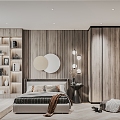 Simple Bedroom First Play Light Luxury Bedroom Minimalist Style Bedroom 3d model