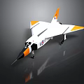 Aerospace Model Aircraft With White And Orange Flight Design Features