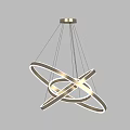 Modern Chandeliers Featuring Layered Circular Rings And Metal Frames For Interior Decor 3d model