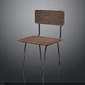 Modern Wooden Chair With Metal Legs And Simple Stylish Design