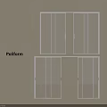 Modern Sliding Doors By Poliform With White Frame For Interior Design 3d model