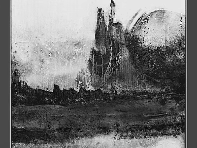 Black and White Abstract Ink Painting Style Photo Frame for Modern Home Wall Decor 3d model