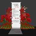 Popular Romantic Photo Check-in Spot With Large Red Roses And Love Theme Sign