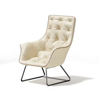 Modern Furniture Indoor Furniture Single Chair Single Sofa Leather Sofa 3d model
