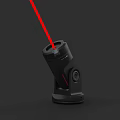 Tactical Weapon Device With Red Laser Aiming System And Black Design 3d model