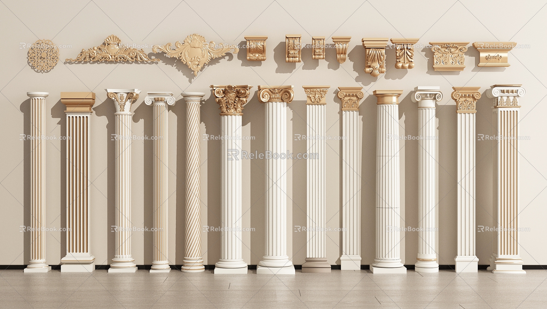 European Roman Column 3d model