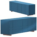 Modern navy side cabinet 3d model