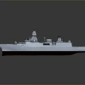 Modern Military Warship Model With Detailed Superstructure Weapon Systems And Design
