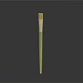 Light Green Handle Paintbrush With Golden Head And Silver Ring For Daily Use
